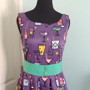 Lindy Bop Lana Atomic Cocktail Swing Dress 12